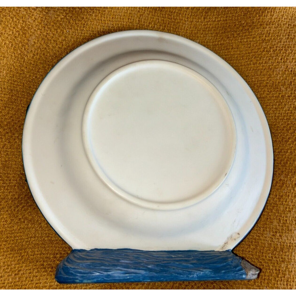 Herco Plate Frogs Ceramic 3-D Plate Statue Figurine Frogs, Waterlilies Gift - Picture 5 of 16